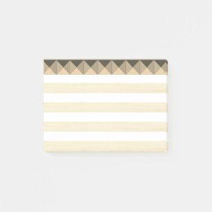 Post-it® Beige Taupe et Rayures Blanches