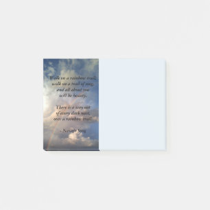 Post-it® Bel arc-en-ciel avec des notes de poème