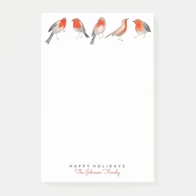 Post-it® Béliers rouges et gris mignons Noël de Noël (Devant)