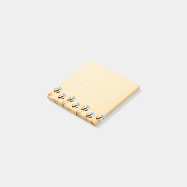 Post-it® Belle abeille 3"x3" notes post-it (Incliné)