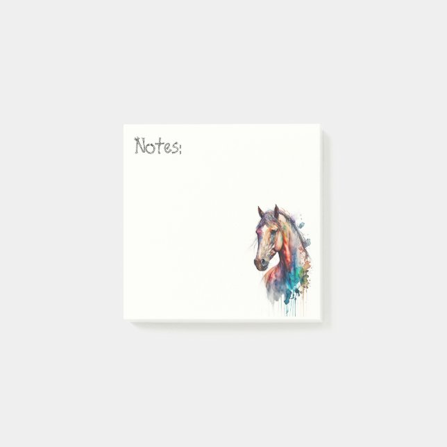 Post-it® Belle aquarelle Cheval (Devant)