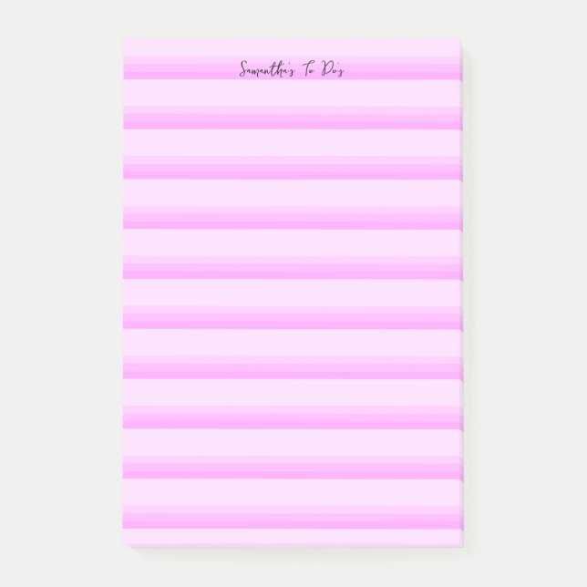 Post-it® Belle Bande Rose Clair À Faire Avec Lignes Personn (Devant)