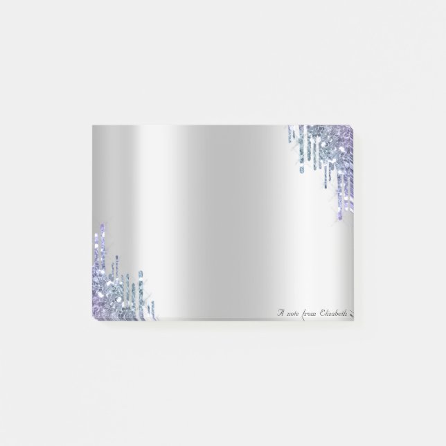 Post-it® Belle Chic Élégante Parties scintillant Violet Lec (Devant)