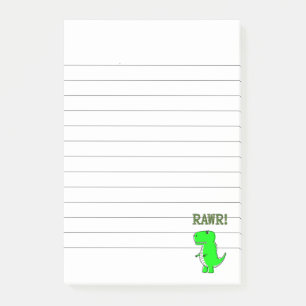 Post-it® Belle et en colère T-Rex RAWR Linked