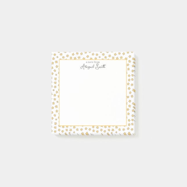 Post-it® Belle étoile Jaune Motif Notes post-it (Devant)
