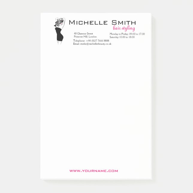 Post-it® Belle fille avec le marquage à chaud de (Devant)