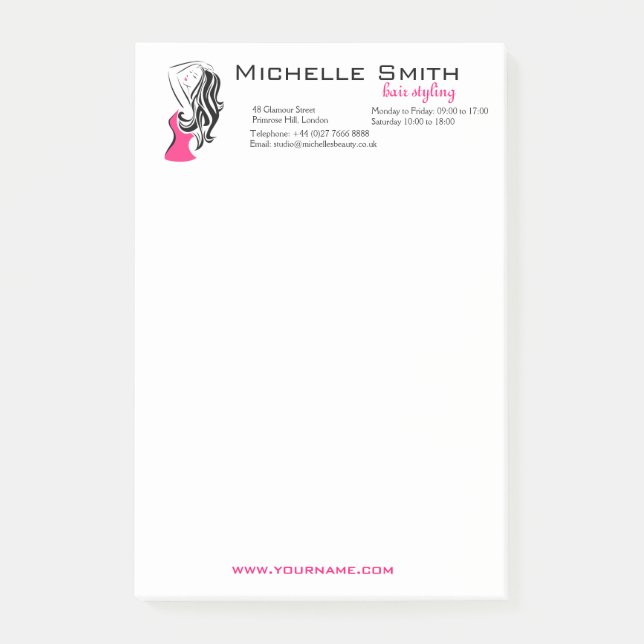 Post-it® Belle fille avec le marquage à chaud de (Devant)