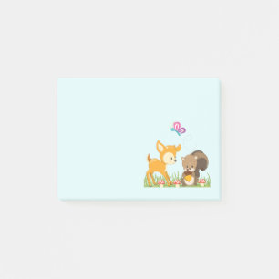 Post-it® Belle forêt Animaux Caricature Whimsical