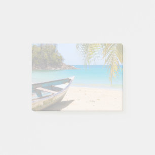 Post-it® Belle plage tropicale avec bateau à rames