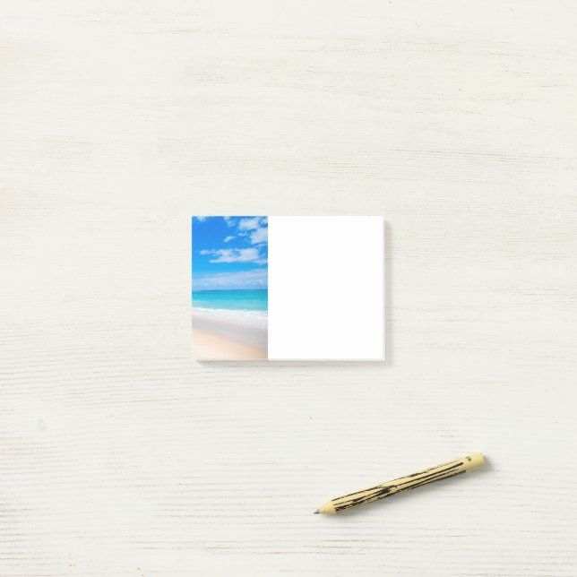 Post-it® Belle plage tropicale ensoleillée Photo (Sur un bureau)