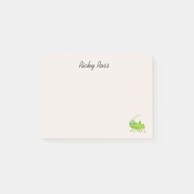 Post-it® Belle sauterelle verte pourpre (Devant)