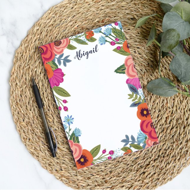 Post-it® Belles fleurs Boho - Nom personnalisé (Créateur téléchargé)