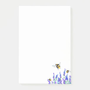 Post-it® Belles fleurs de printemps et des abeilles volant