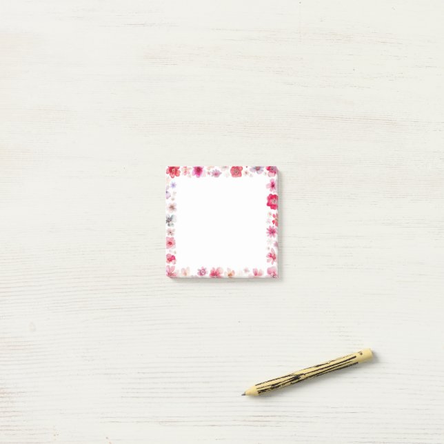 Post-it® Belles notes florales post-it (Sur un bureau)