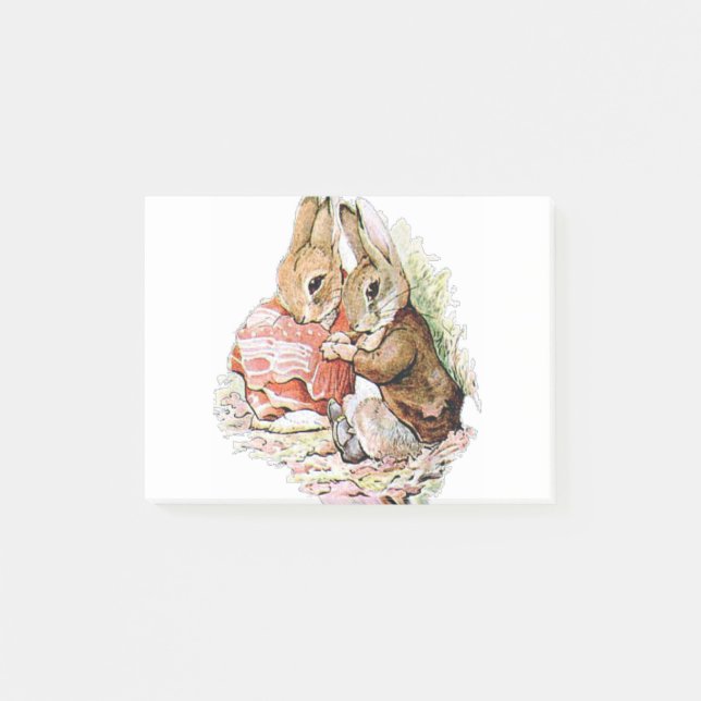Post-it® Benjamin Bunny tombe sur Peter Rabbit (Devant)
