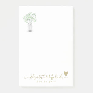 Post-it® BEORGANISÉ WEDDING PLANNER Gypsophila Gold Heart
