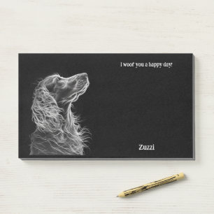 Post-it® Bergamasco Nom du chien d'art Abstrait