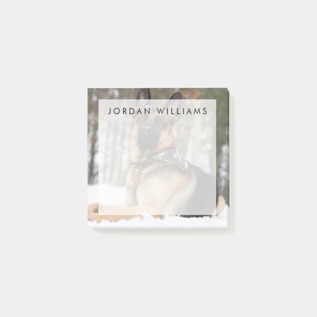 Post-it® Berger Allemand En Neige (Devant)