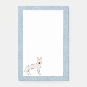 Post-it® Berger blanc blanc blanc GSD Cartoon Chien bleu