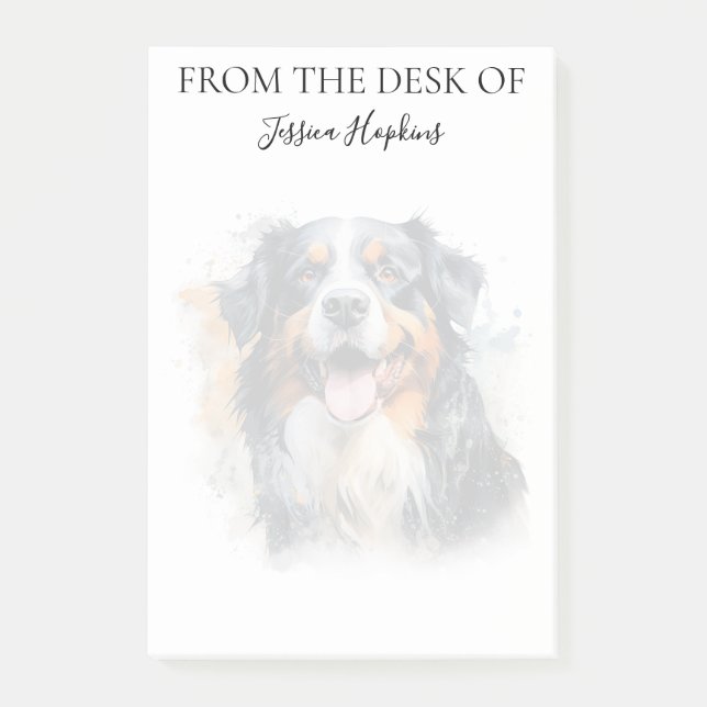 Post-it® Bernese Mountain Dog Lover Monogrammed Dog (Devant)