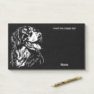 Post-it® Bernese Mountain Dog Nom du chien d'art Abstrait