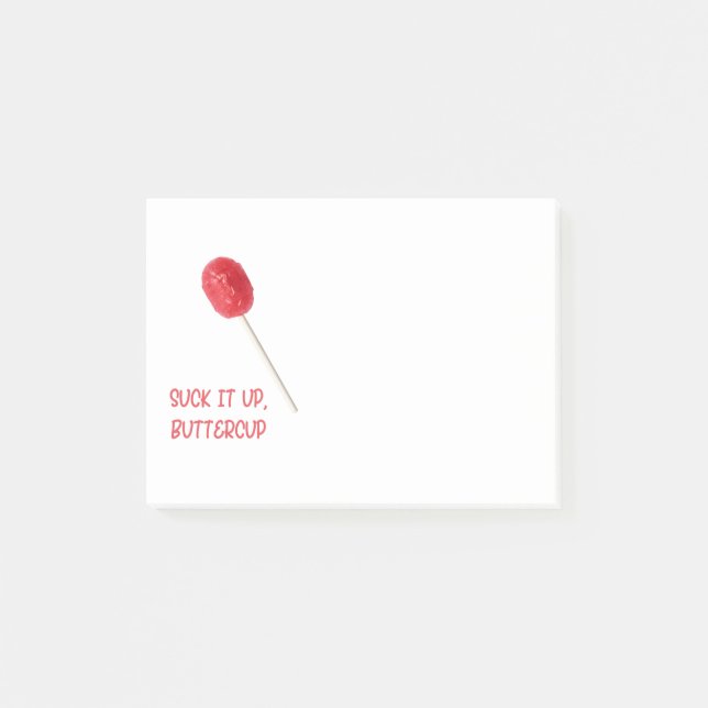 Post-it® Beurre à la sueur avec la sucette rouge (Devant)