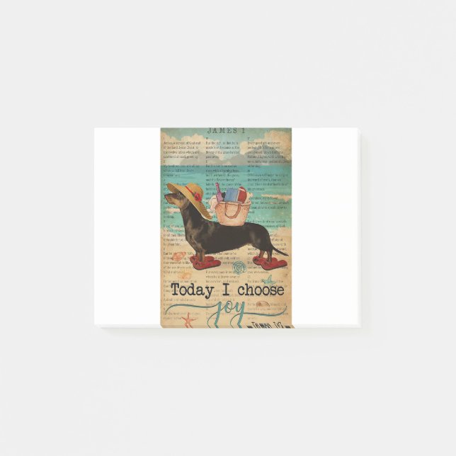 Post-it® Bible Beach Life Joy Dachshund (Devant)