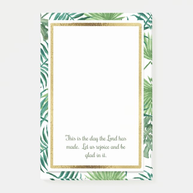 Post-it® Bible chrétienne Feuille tropicale Verse Post it (Devant)