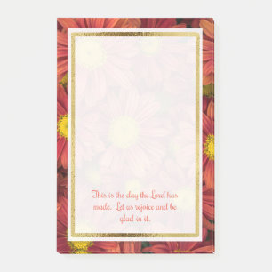 Post-it® Bible Chrétienne Florale Verse Post it