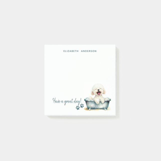 Post-it® Bichon Frise Dog Personnalisé (Devant)