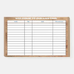 POST-IT® BIENVENUE À NOTRE RÉUNION