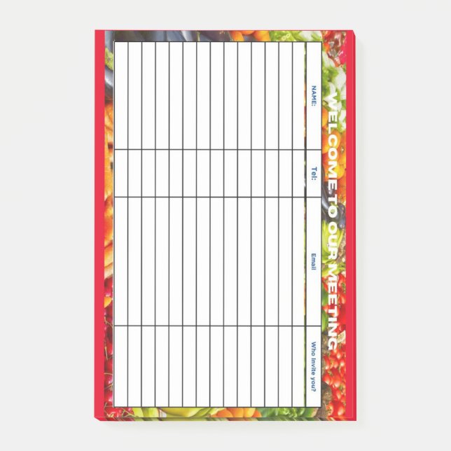 POST-IT® BIENVENUE À NOTRE RÉUNION (Devant)