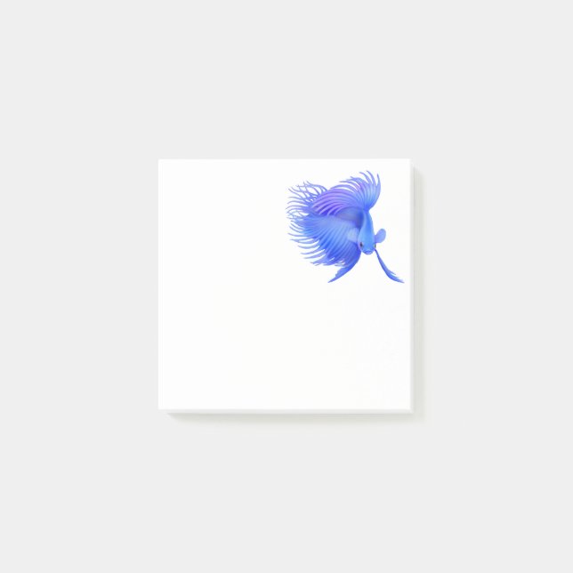 Post-it® Big Blue Betta Combattre Poisson Post It Notes (Devant)