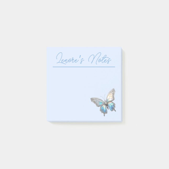 Post-it® Bijoux papillon Opale et argent (Devant)