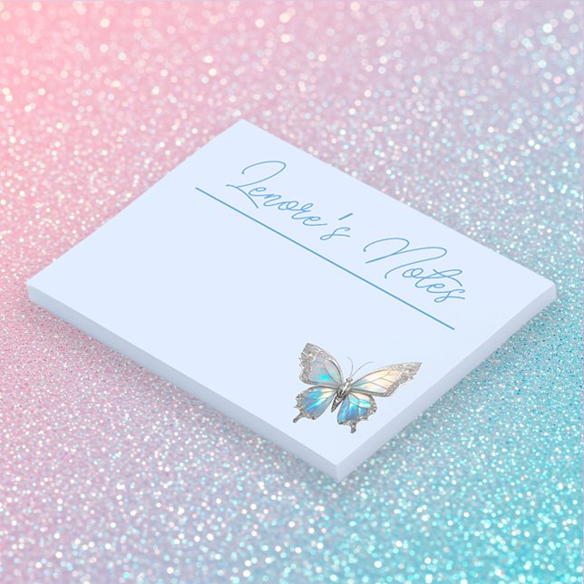 Post-it® Bijoux papillon Opale et argent (Créateur téléchargé)