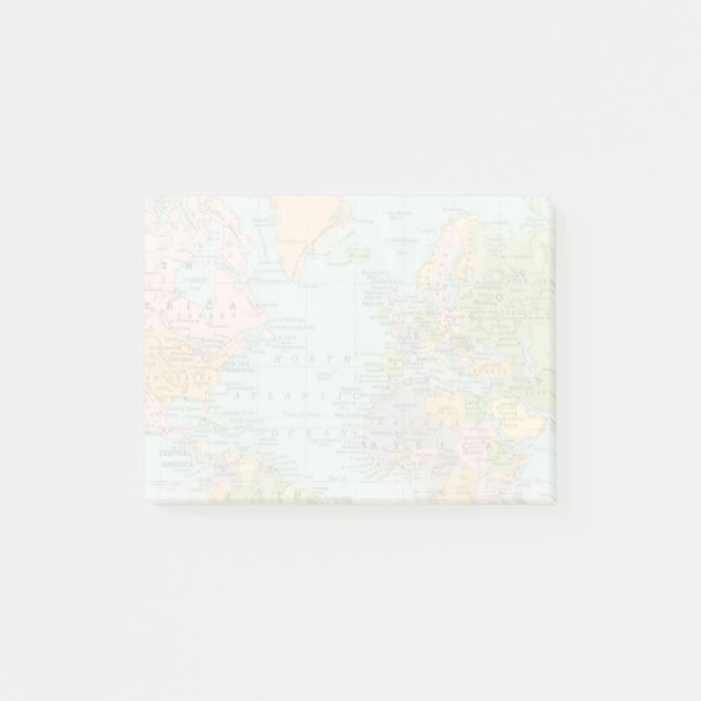 Post-it® Billets de la carte du monde (Devant)