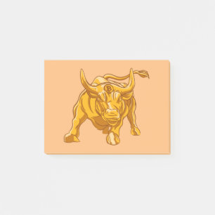 Post-it® Bitcoin Logo Gold Bull