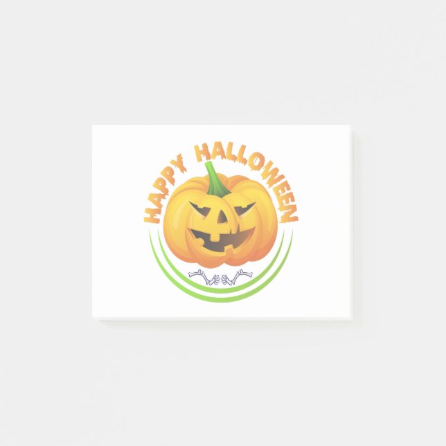 Post-it® Bizarre Halloween Halloween Citrouille post-it not (Devant)