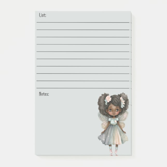 Post-it® Black Fairy Girl Poster (Devant)