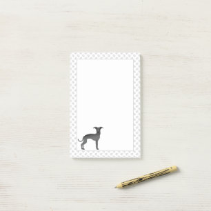 Post-it® Black Italien Greyhound Cute Cartoon Chien avec pa