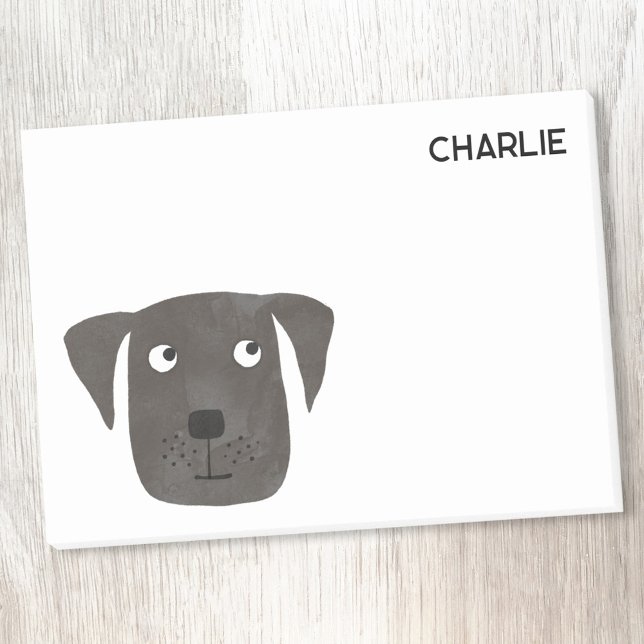Post-it® Black Labrador Retriever Chien personnalisé (Black Labrador Retriever Dog personalized name Post It notes)