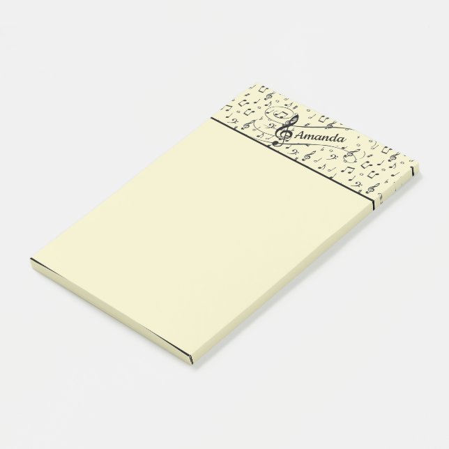 Post-it® Black Musical personnalisé (Incliné)