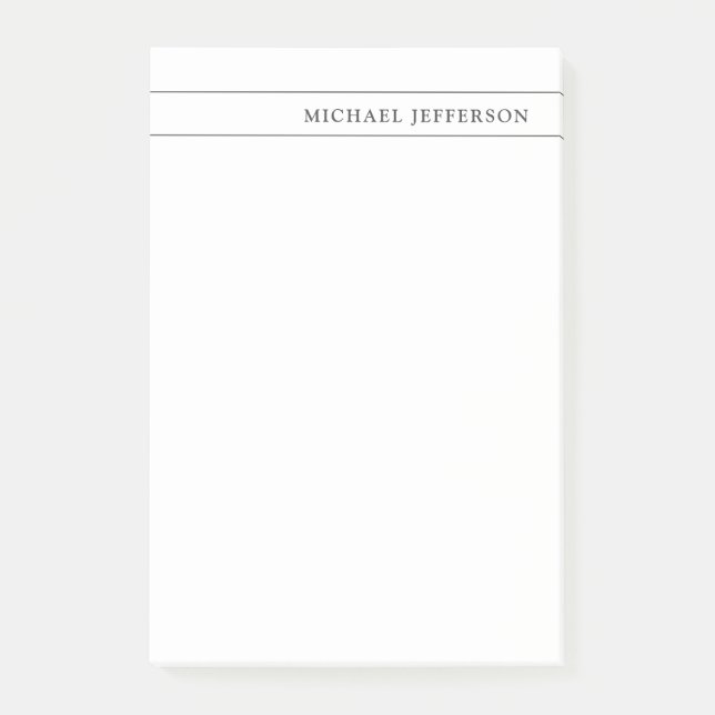 Post-it® Black White Consultant Attorney at Law Profession (Devant)