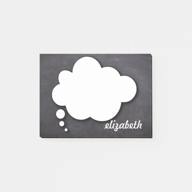 Post-it® Blackboard Talk Bubble Nom personnalisé (Devant)