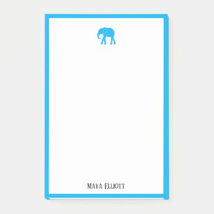 Post-it® Blanc avec ciel bleu brillant Eléphant & Bordure +