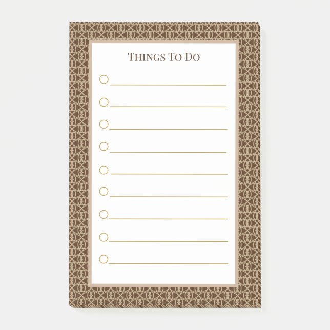 Post-it® Blanc Beige Brown À Faire (Devant)