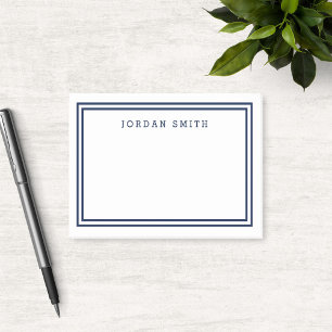 Post-it® Blanc classique moderne avec deux bordures bleu ma