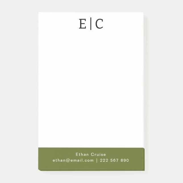 Post-it® Blanc Simple Professionnel (Devant)