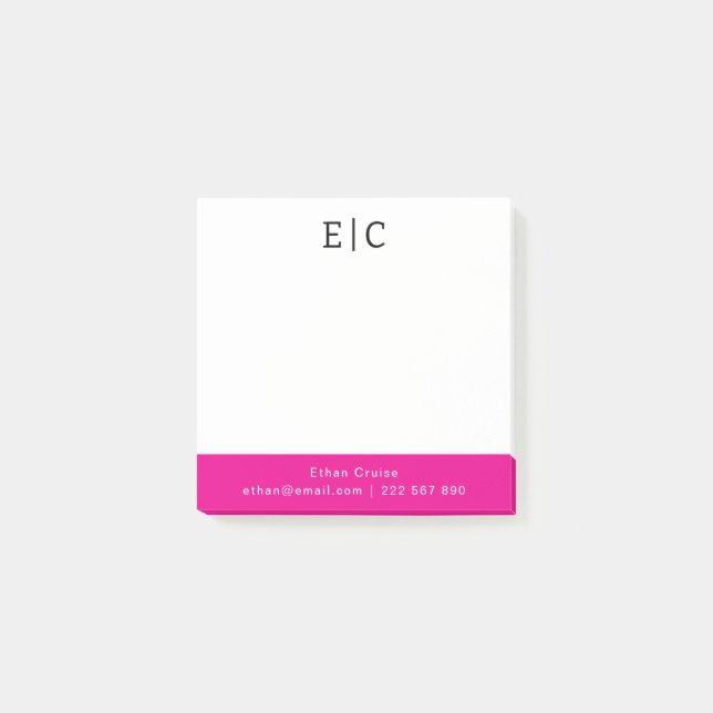 Post-it® Blanc Simple Professionnel (Devant)