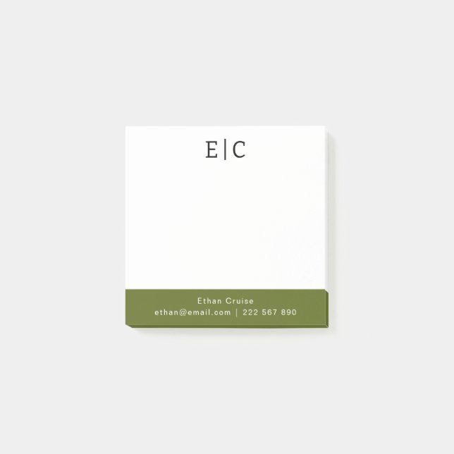 Post-it® Blanc Simple Professionnel (Devant)